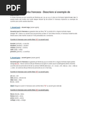 Accente Limba Franceza