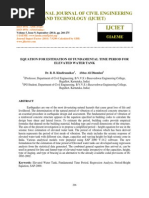 Equation For Estimation of Fundamental Time Period For Elevated Water Tank