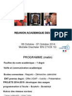 Réunion académique des IEN TICE - Académie Orléans-Tours - 07 10 2014