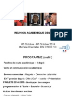 Réunion Académique Des IEN TICE - Académie Orléans-Tours - 07 10 2014