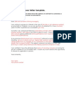 Unemployed Cover Letter Template