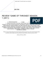 Review "Game of Thrones" Season 1 (2011) - Babi Liar