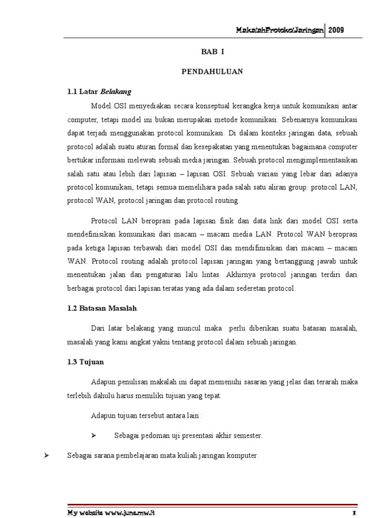 Makalah Protokol Jaringan