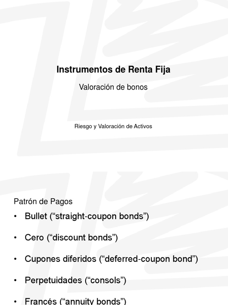 Clases de Bonos en Renta Fija | PDF | Renta Fija | Negocios económicos
