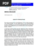 Media Release - Missing Persons