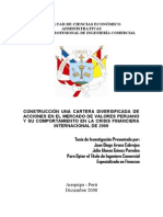 Construcci N de Una Cartera Diversificada de Acciones en El Mercado de Valores Peruano y Su Compo PDF