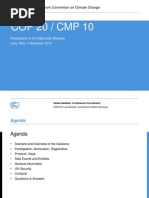 UNFCCC. Presentation to the Diplomatic Missions. 7 Nov. 2014 