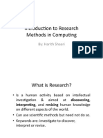 Research Methods in Computing