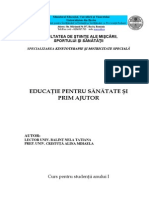 Educatie Pentru Sanatate Si Prim Ajutor PDF