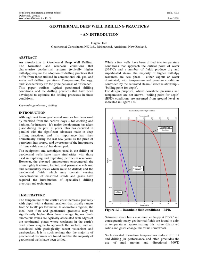 Geothermal Deep Well Drilling Practices | PDF | Casing (Borehole) | Oil ...