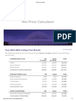 Net Price Calculator: Your 2014-2015 College Cost Results