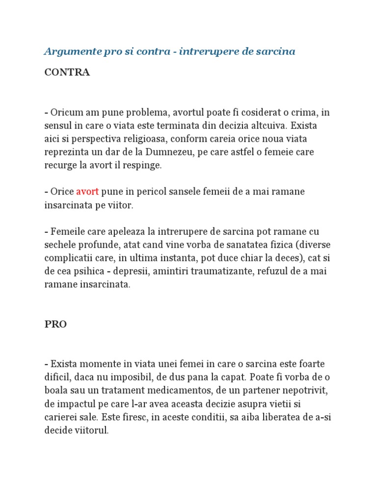 Argumente Pro Si Contra | PDF