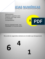 Secuencias Numericas. Intervención: Memoria de Trabajo