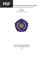Download The Role of Linguistics to Language Teaching  a Paper 2 by Zaenul Wafa SN246156037 doc pdf