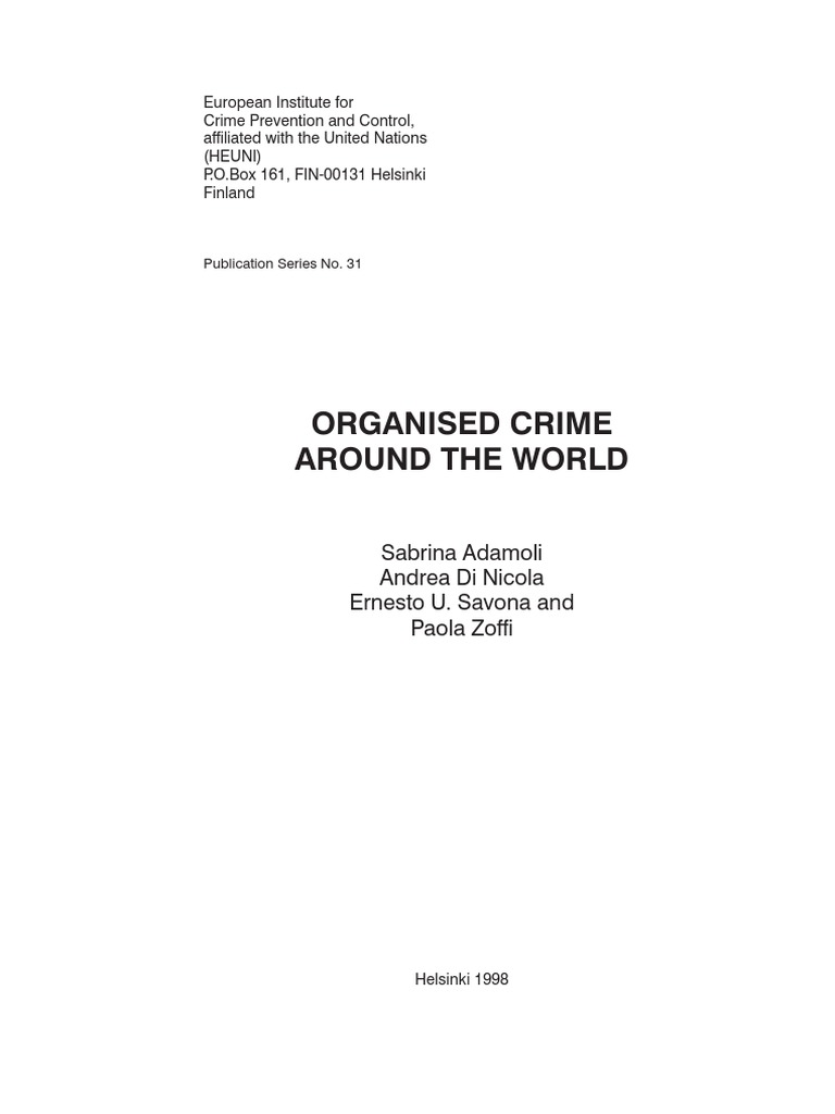 Organised Crime Around The World | PDF | Organized Crime | Money Laundering