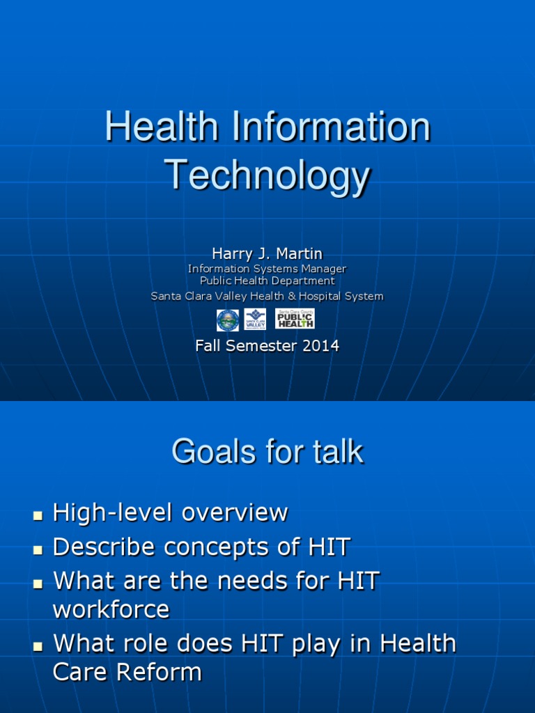 Overview of Health Information Technology | PDF | Electronic Health ...