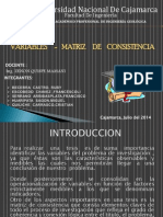 Variables y Matriz de Consistencia