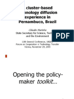 A cluster-based technology diffusion experience in Pernambuco, Brazil