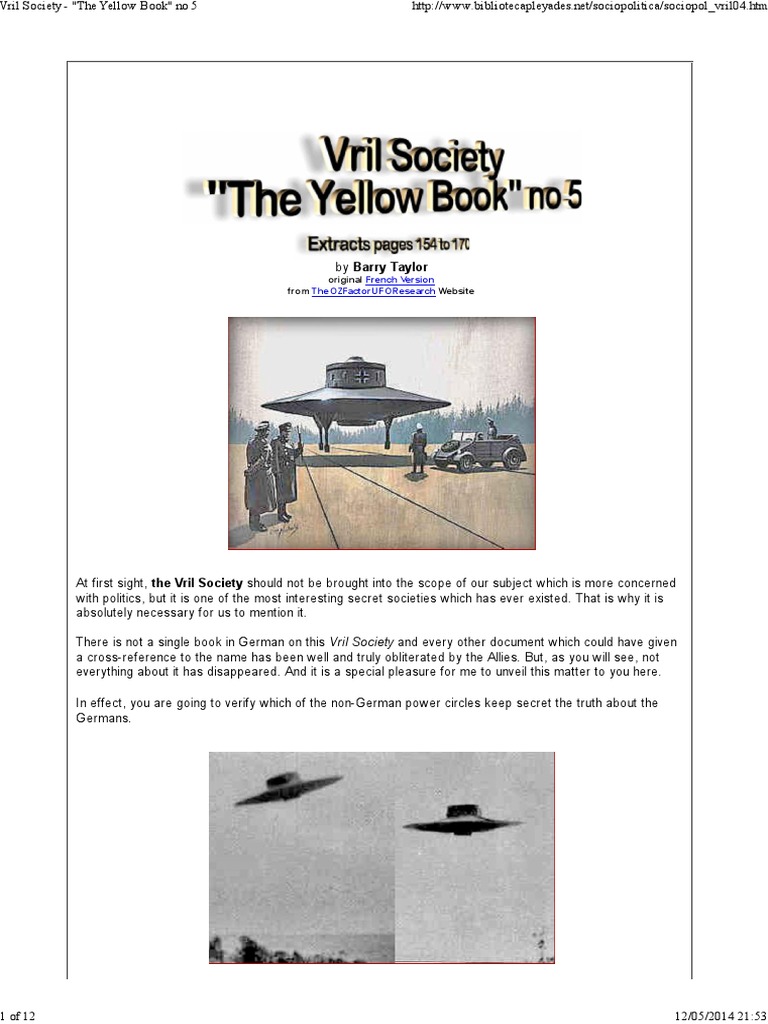 Vril Society The Yellow Book No 5 PDF Solar System
