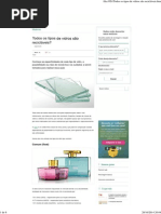 Todos Os Tipos de Vidros São Recicláveis