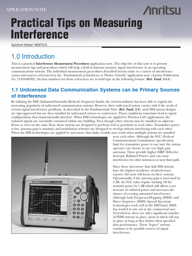 Measuring Interference Antenna (Radio) Interference