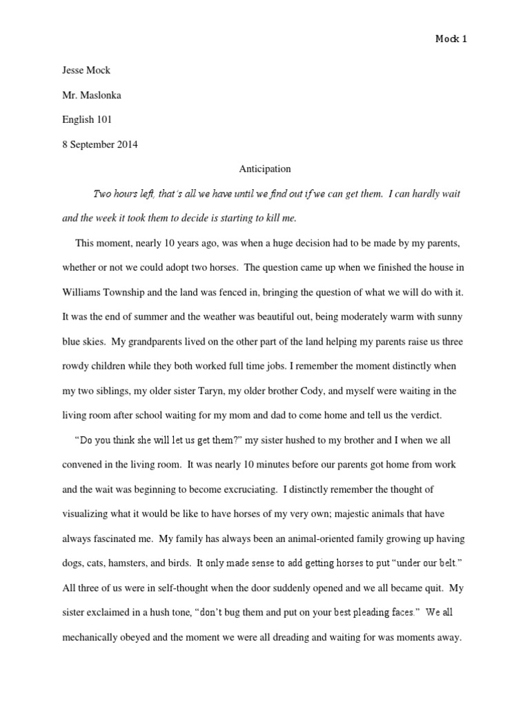 Memoir Rough Draft | PDF