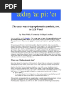 'Æd Ŋ 'A Pi: 'E: The Easy Way To Type Phonetic Symbols, Too, in MS Word