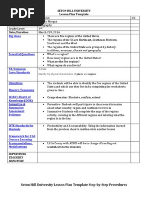 geography lesson plan