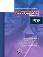 Normativa Nacional para La Igualdad de Genero