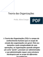 Teoria Das Organizações - Aula 01 - Introdução e Abordagem Clássica - Administração Científica - Pot PDF