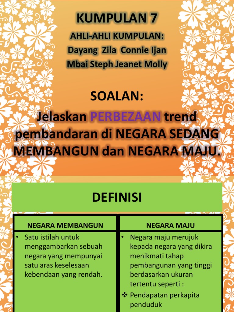 Jelaskan Perbezaan Trend Pembandaran Di Negara Sedang Membangun Pdf