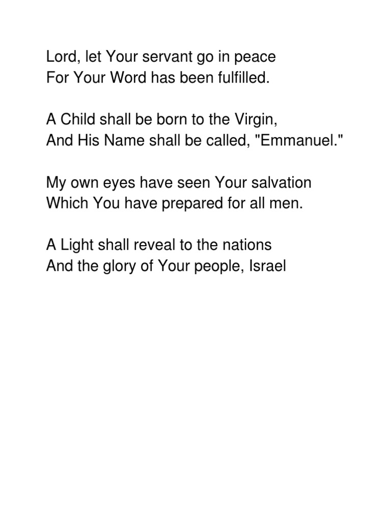 Simeons Canticle Lyrics simeons canticle lyrics