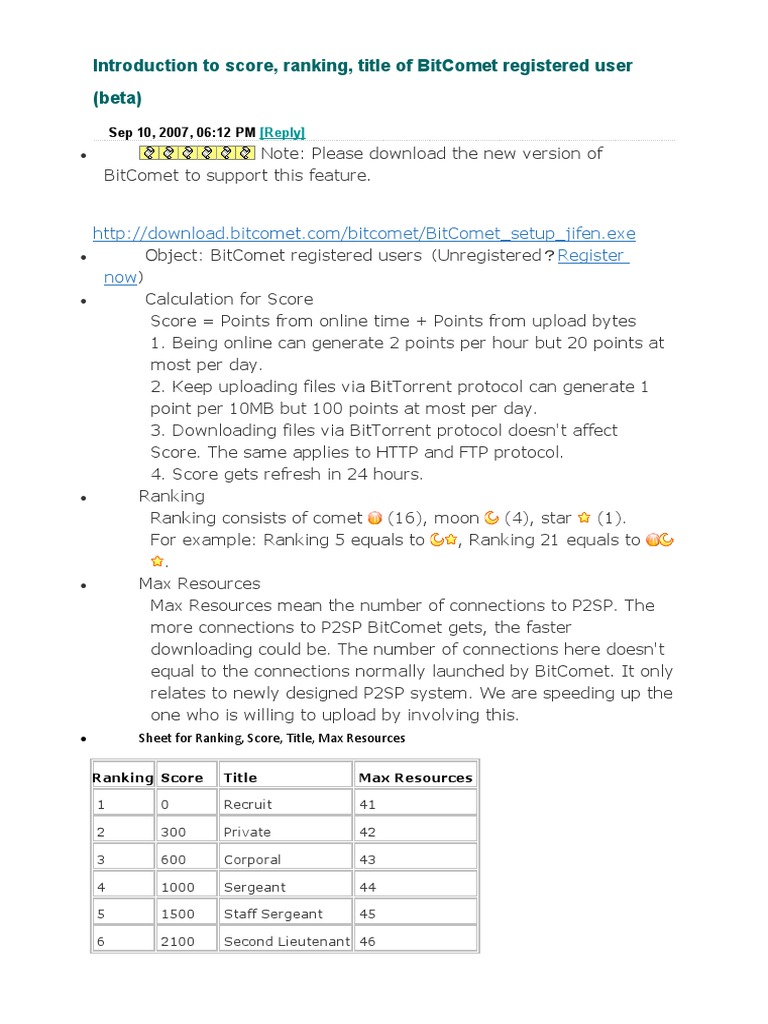 Bit Comet - Introduction To Score | PDF | Computer Engineering ...