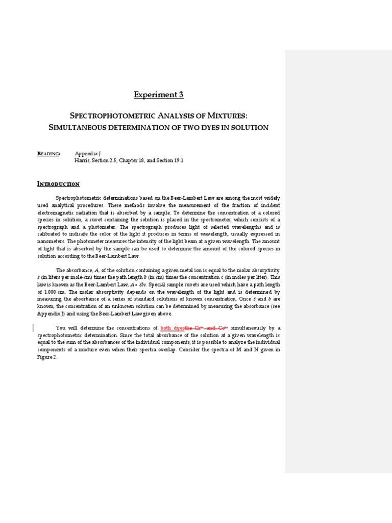 Gatorade Beer's Law LabChem 41 PDF Absorbance Spectrophotometry