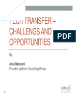 Tech Transfer Challenges and Opportunities in India, by Arun Narasani