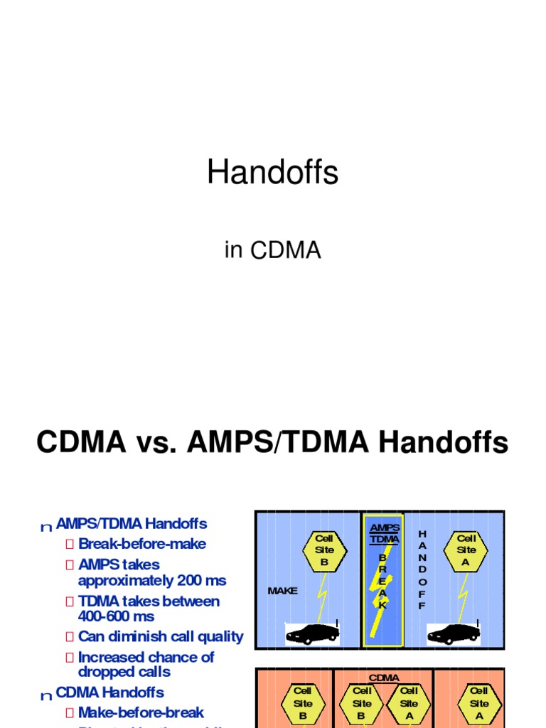 Handoffs | PDF | Code Division Multiple Access | Broadcasting