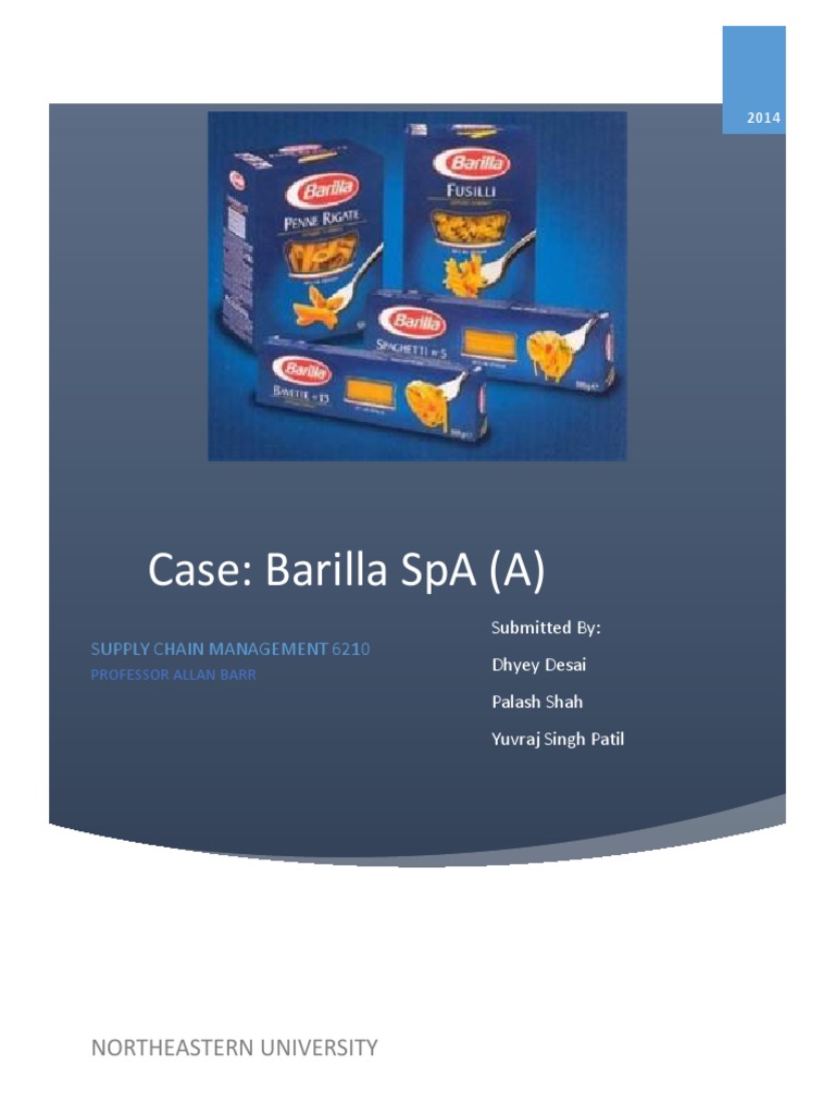 Barilla Spa Case Study Warehouse Supply Chain