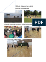 Photos of Our Activities in Autumn Term 2014