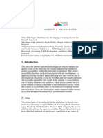 Guidelines For Developing E-Learning System For Visually Impaired ULD Template-Libre