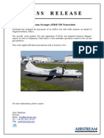 Press Release: Airstream Arranges ATR42-320 Transaction