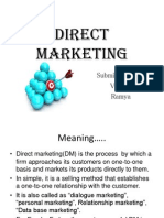 Direct Marketing: Submitted by Vinutha Ramya