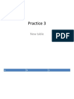 Practice 3 - Tables