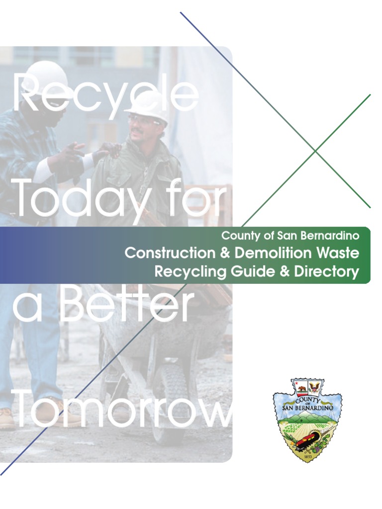 San Bernardino C&D Waste Recycling Guide | PDF | Recycling | Waste ...
