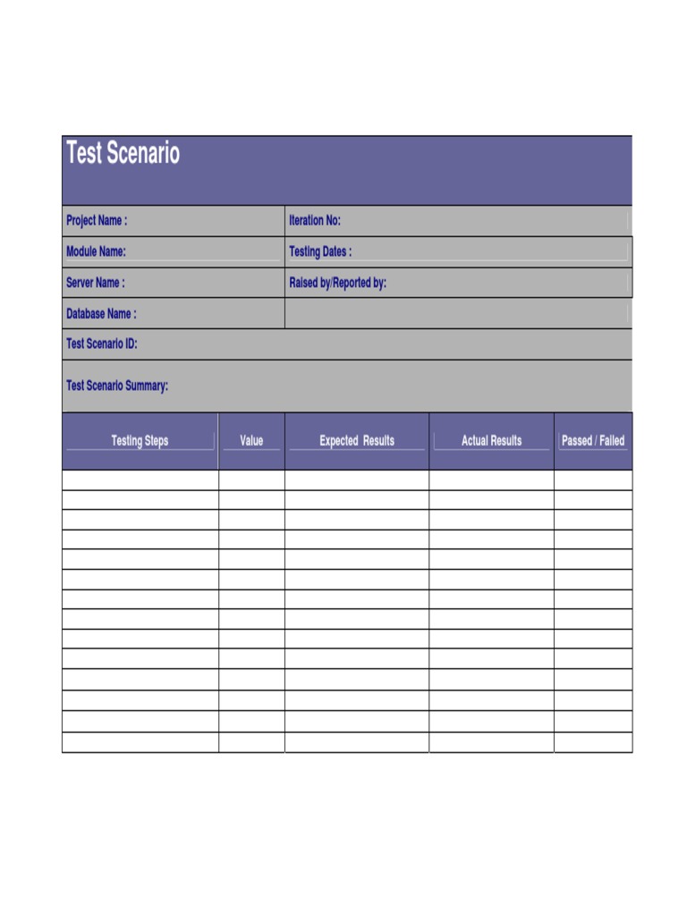 Test Scenario Documentation | PDF