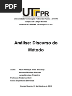 Análise - Discurso do Método