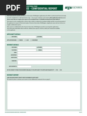 Referees Report Fillable