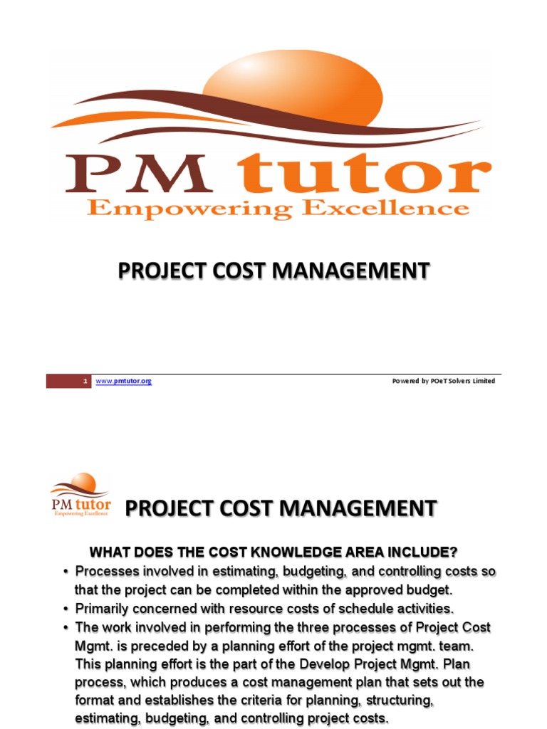Project Cost Management Guide : Project Cost Management: Step by Step ...