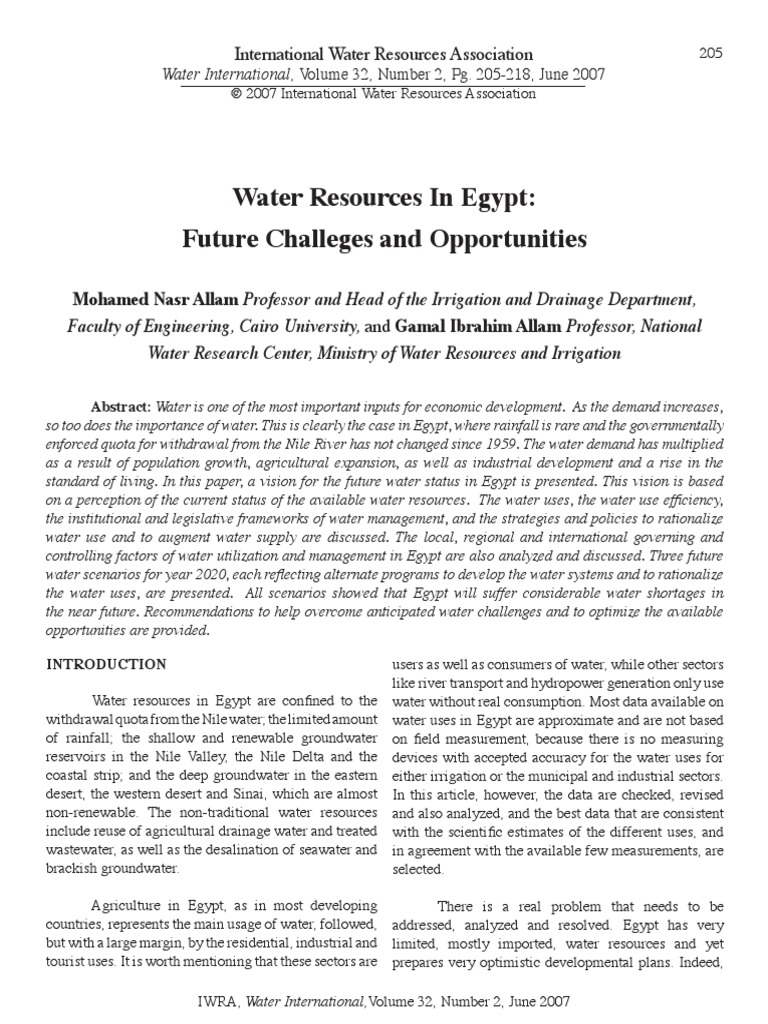 Water Resources in Egypt | PDF | Water Resources | Irrigation