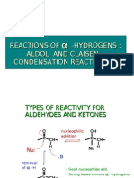 Reactions of α -Hydrogens: Aldol and Claisen Condensation Reactions