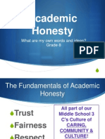 Academic Honesty 8th Grade